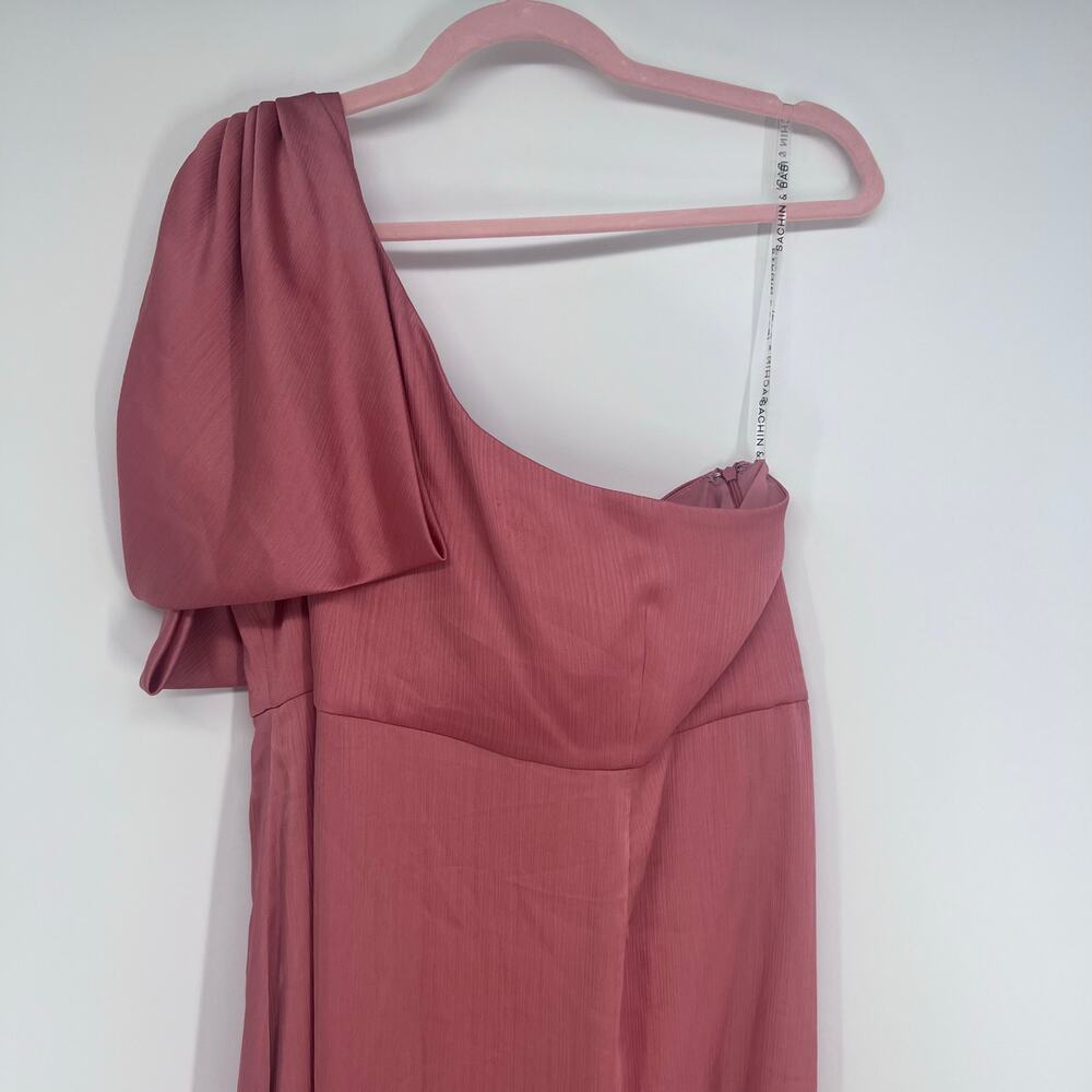 Sachin & Babi Chelsea One Shoulder Bow Gown Size 22W - Picture 8 of 11